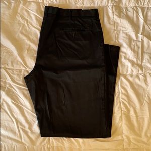 Men’s Dockers flat front khakis. Black color.